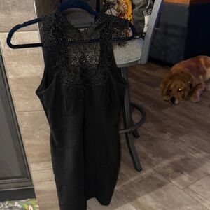 Honey and Rosie Black Textured Dress